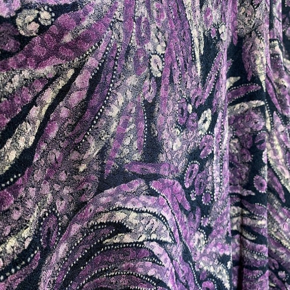 Maggie Barnes plus size 4X V-neck lightweight stretchy tunic pull-on top purple - Picture 4 of 5